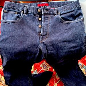 Hugo Boss red label 5 pocket, button fly blue jeans